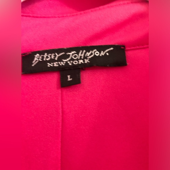 Vintage Hot Pink Betsy Johansson Long Sleeve Dress - Picture 3 of 3